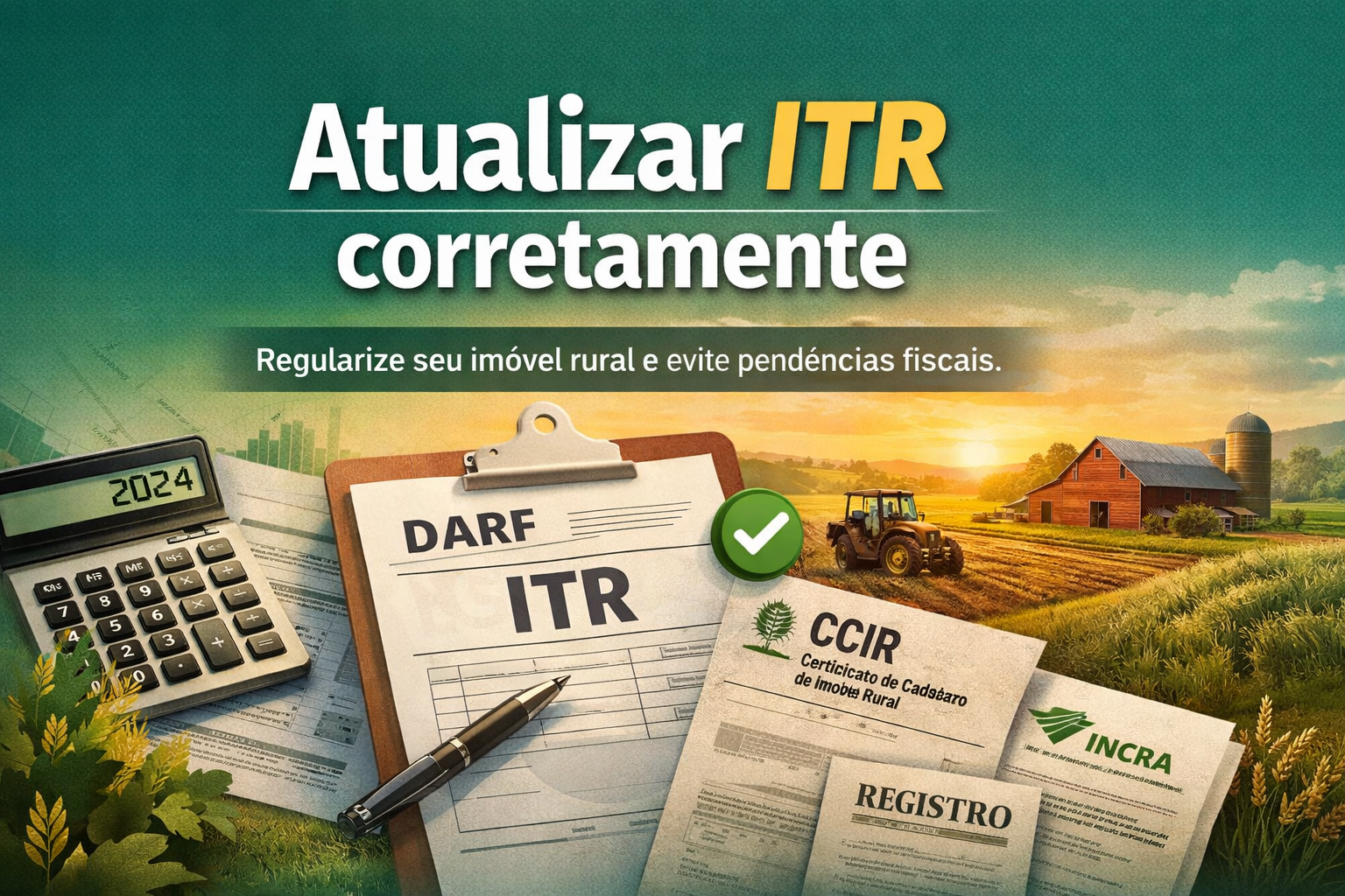 Atualizar ITR 2026: evite pendências fiscais e mantenha seu imóvel rural regular