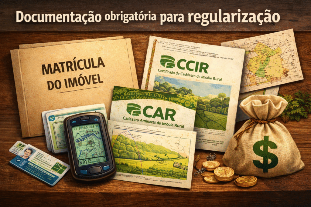 Documentação obrigatória para regularização de imóvel rural
