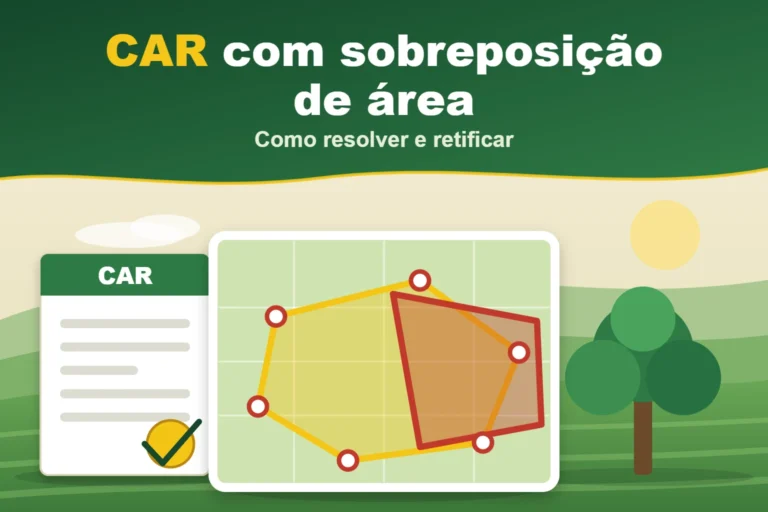Capa do artigo "CAR com sobreposição de área": Como resolver e retificar