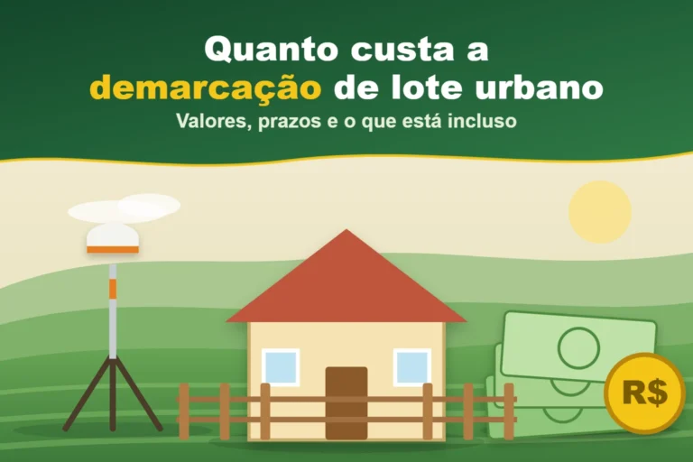 Capa do artigo "Quanto custa a demarcação de lote urbano": Valores, prazos e o que está incluso