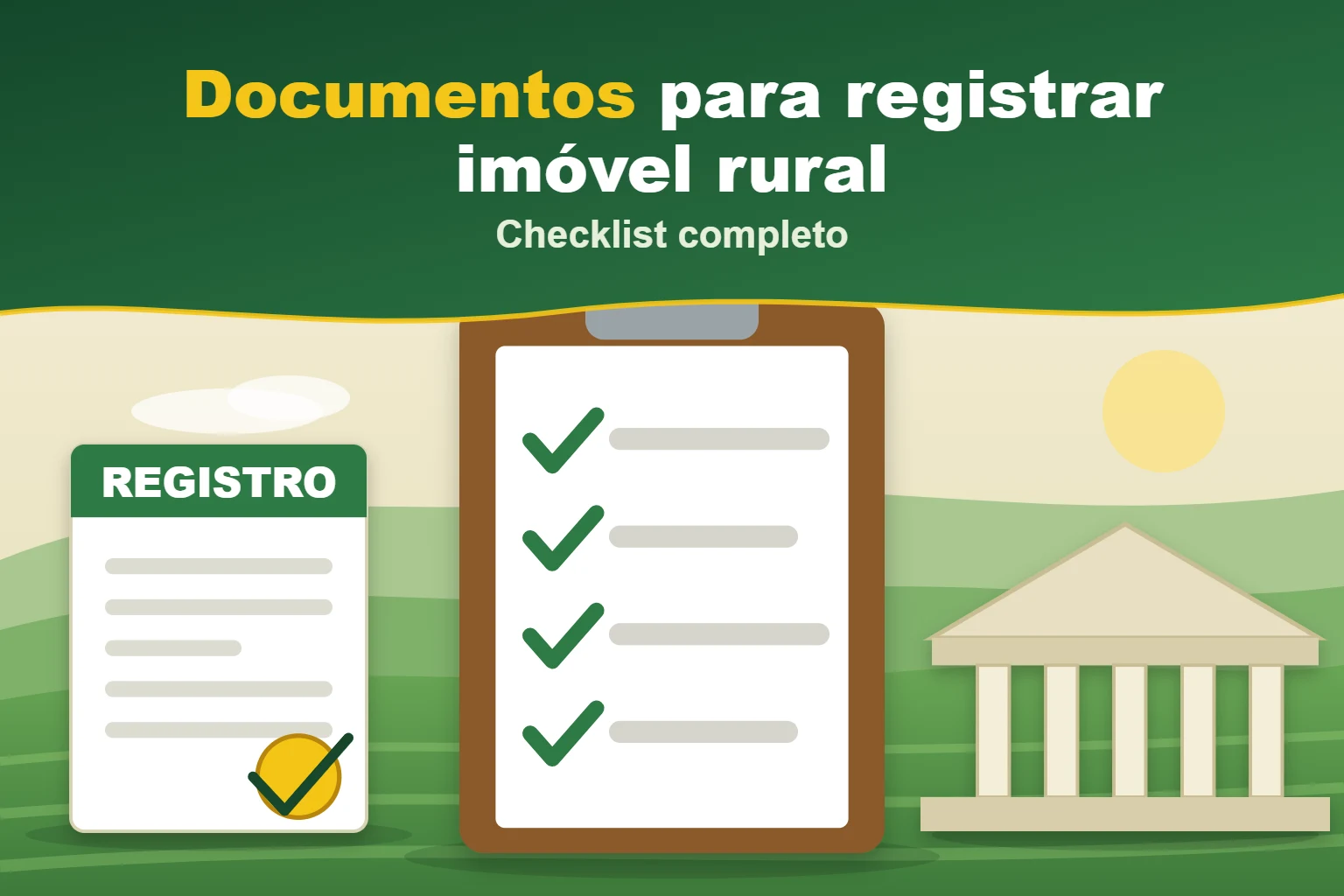 Documentos para registrar imóvel rural — Checklist completo