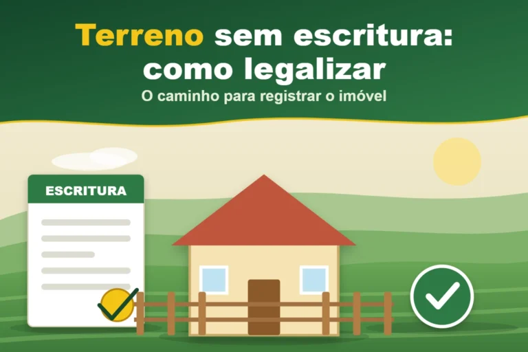 Capa do artigo "Terreno sem escritura: como legalizar": O caminho para registrar o imóvel