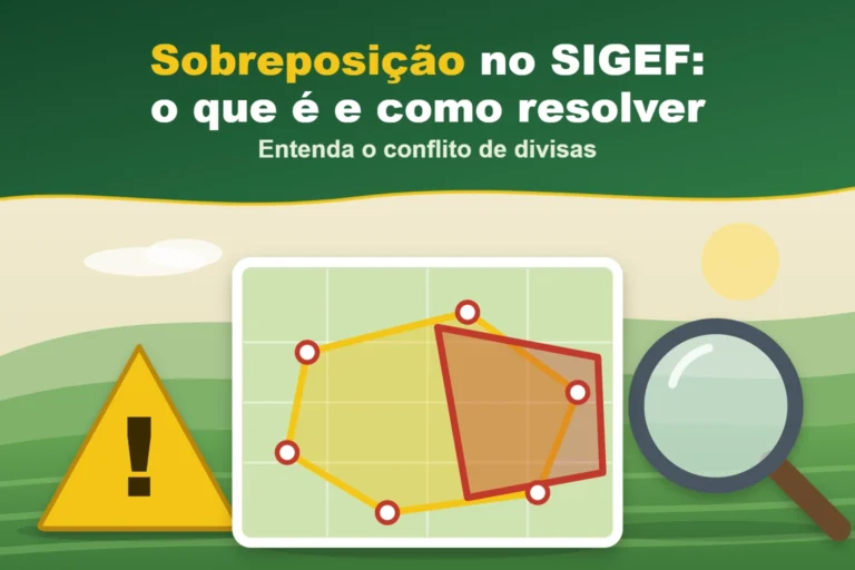 Capa do artigo "Sobreposição no SIGEF: o que é e como resolver": Entenda o conflito de divisas