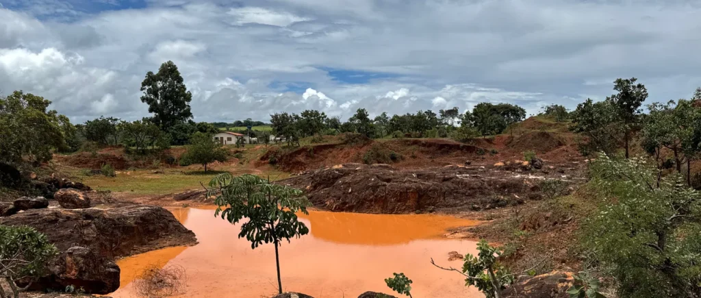 Cava de extração de areia vistoriada pela Agrarius para RCA, PCA e PRAD